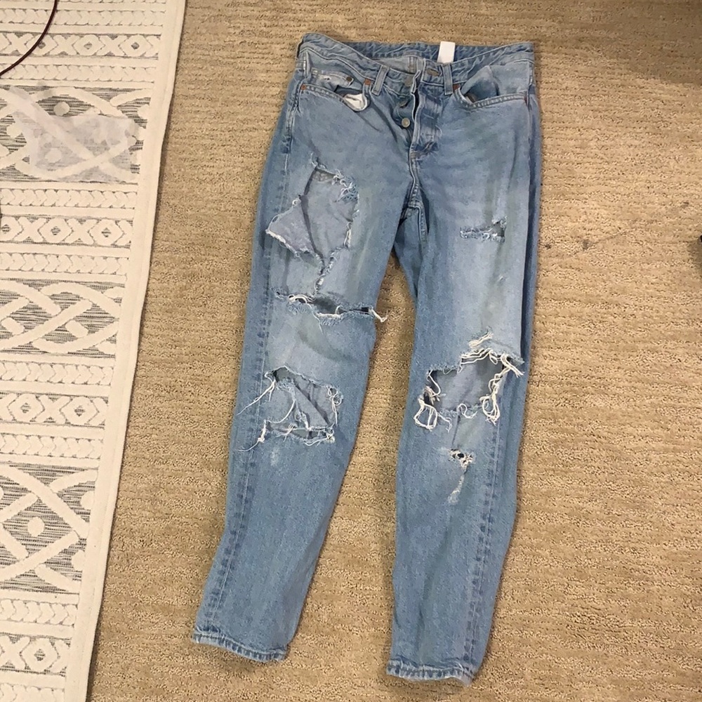 ripped mom jeans